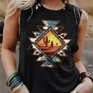 Womens tank top with matching earrings